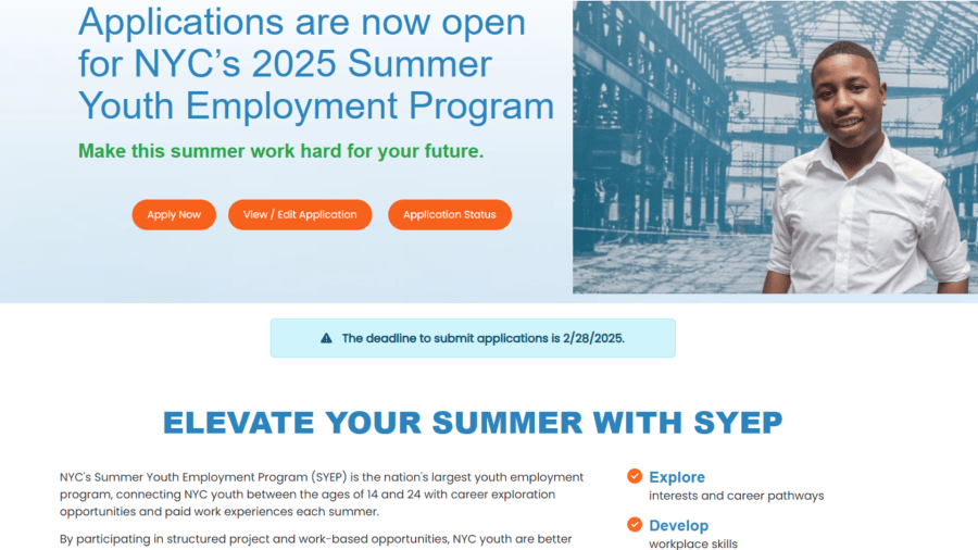 Deadline looms for NYC summer job applications