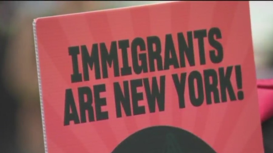 Protesters in NYC rally against the Trump administration's travel ban