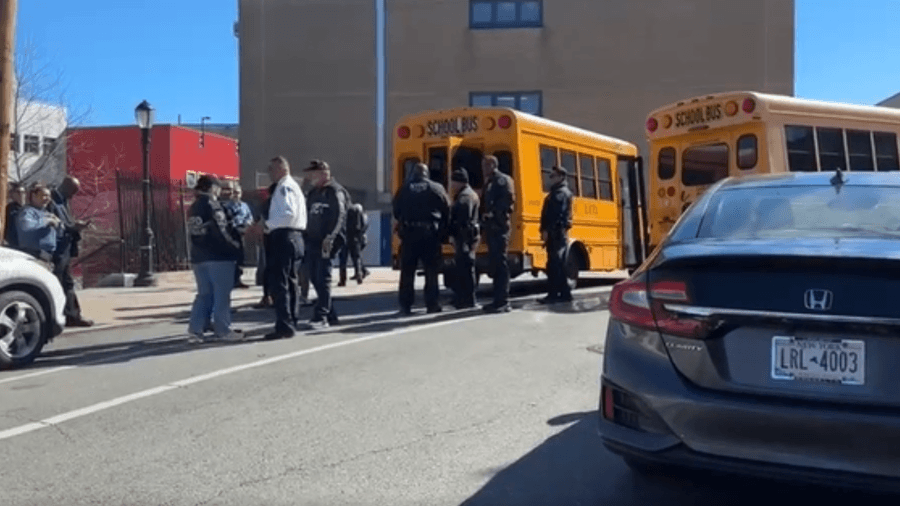 School bus hit by gunfire in NYC: police