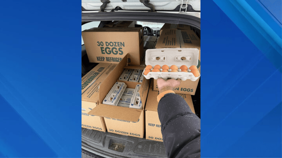 Free egg giveaway creates both smiles and frustration, due to limited supply
