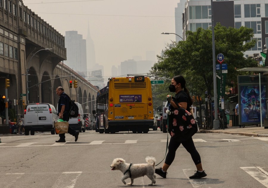 Canada wildfires smoke triggers air quality advisory in New York City
