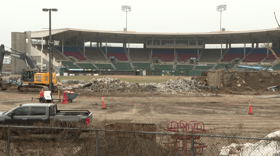 McCoy Stadium demolition continues as city prepares to break ground for new school