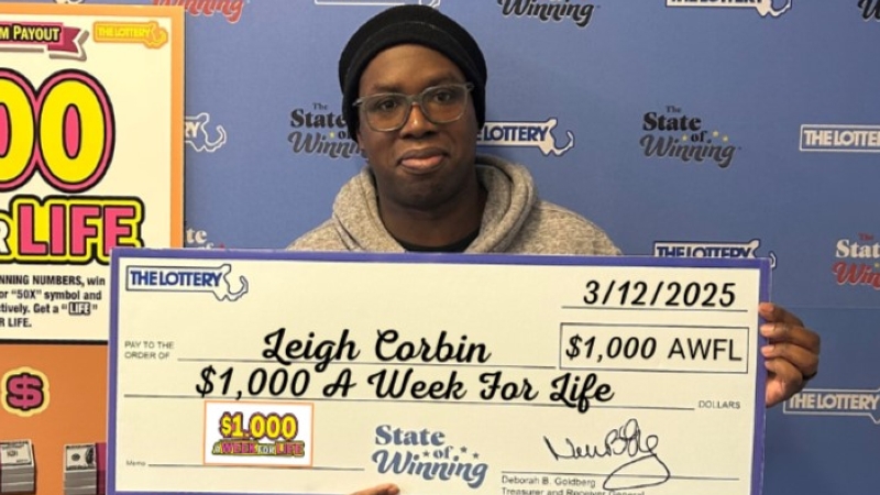 New Bedford man wins ‘$1,000 a Week for Life' game