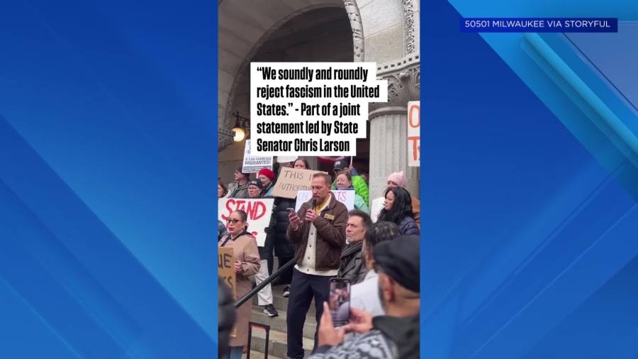 MUST SEE: Senator joins protesters over arrest of Wisconsin judge
