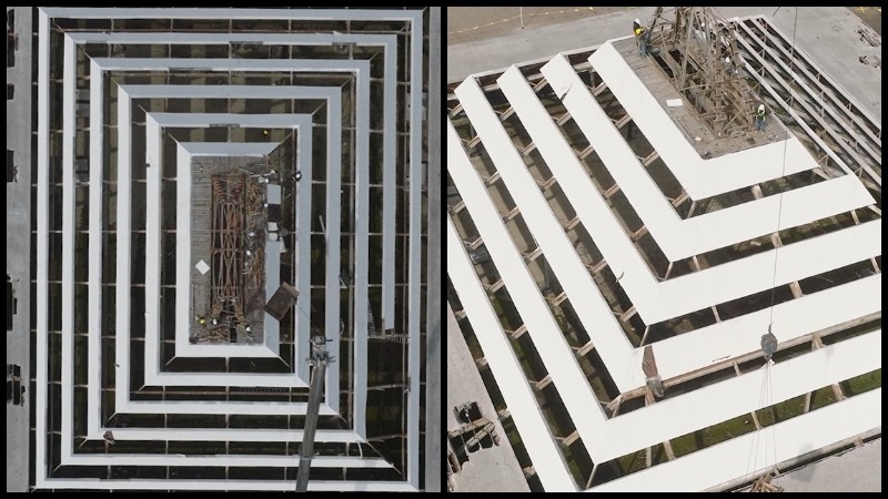 Panels removed from Apex pyramid in Pawtucket
