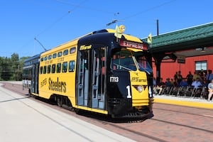 Restored ‘Terrible Trolley' honoring Steelers' 4 1970s Super Bowl wins now on display