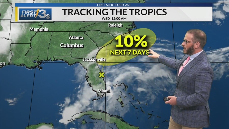 Tropical moisture moves into the region today