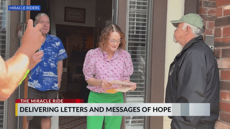 Miracle Riders delivering letters and messages of hope