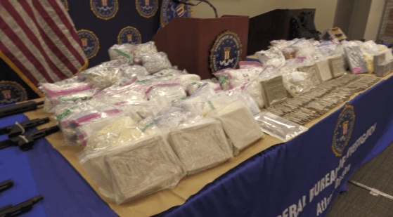 Over 200 kilograms of drugs, 28 weapons found in major FBI Atlanta operation