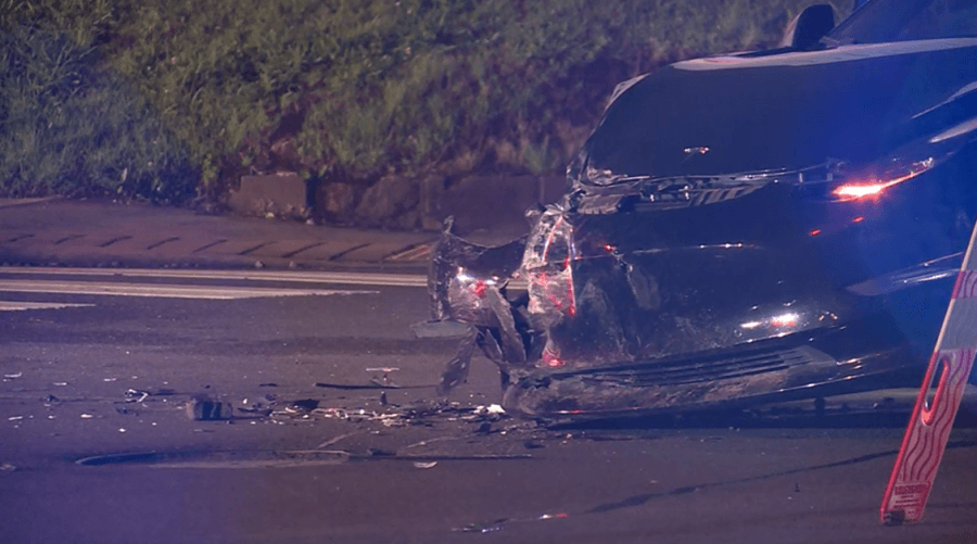 Photos: Fire department SUV, Tesla crash in Midtown