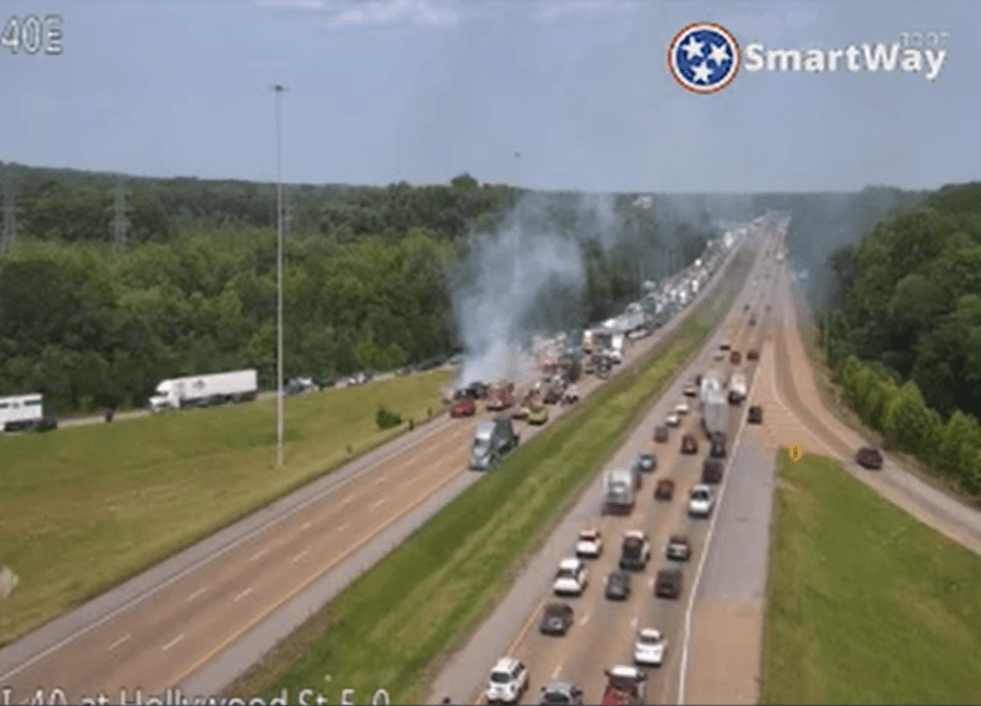 Westbound lanes on I-40 closed due to accident