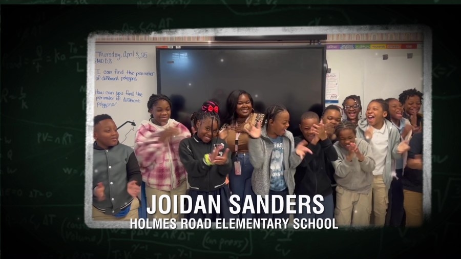 Joidan Sanders of Holmes Road elementary School is this week's Tennessee Lottery Educator of the Week!