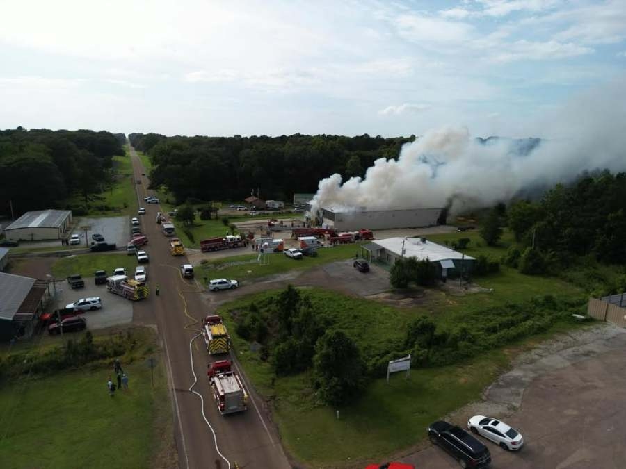 MS Dollar General catches fire
