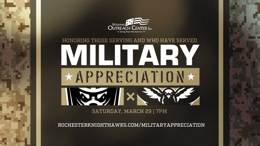 Knighthawks and Veterans Outreach Center hosting Military Appreciation Night