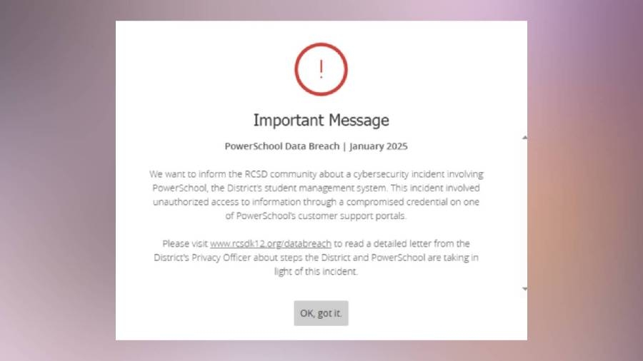 RCSD warns community of data breach