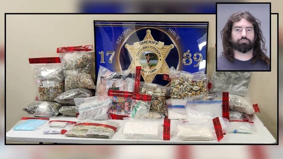 Man arrested, large amount of drugs uncovered in Canandaigua