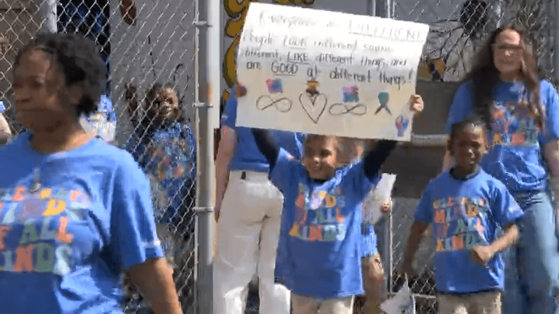 Rochester Prep elementary students participate in Autism Awareness Walk