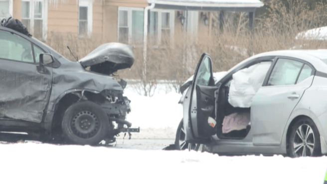 5 people hospitalized after crash, vehicle fire in Brighton