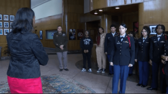 Behind the scenes: News 8 WROC welcomes local JROTC students