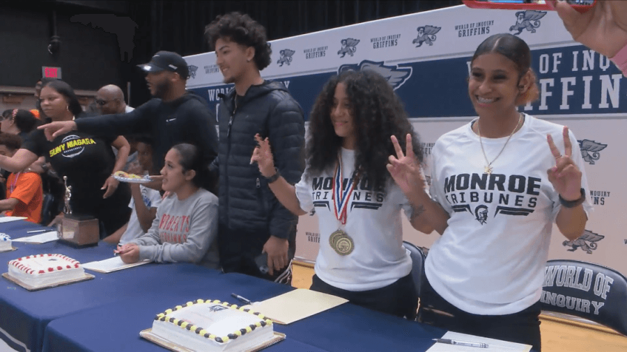World of Inquiry student athletes participate in college signing day
