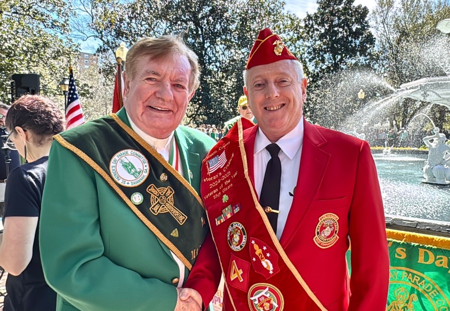 GALLERY: Veterans Council ‘Veteran of the Year' Ed Gizara at Greening of the Fountain