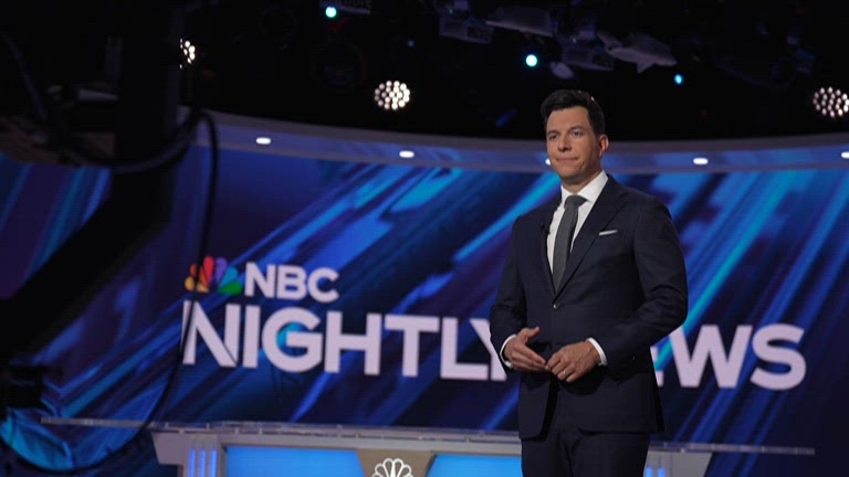 Tom Llamas takes over the anchor desk on NBC Nightly News