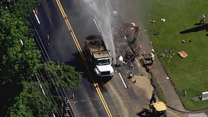 Water shooting into the air after massive main break in DeKalb County