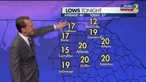 Parts of North Georgia could feel like 2 degrees tonight as a Cold Weather Advisory is issued