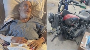 Gwinnett Co. motorcyclist thankful to be alive after spending days in a coma