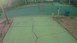 Doorbell camera captures man dragging dog down street in Fulton County