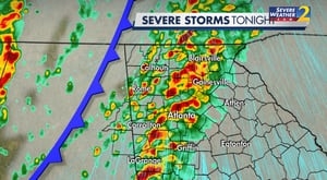 Severe storms move across GA overnight
