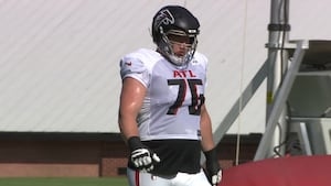 Falcons tackle Kaleb McGary carted off the field with leg injury