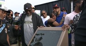 ‘He was so influential': East Point unveils monument for Rico Wade right near where he grew up