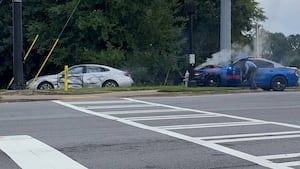 Trooper injured after fleeing driver crashes into his patrol car and runs away