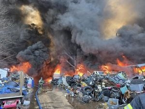Firefighters battle large outdoor fire in Burke County