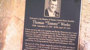 Memorial held at federal courthouse for fallen US Deputy Marshal Thomas Weeks