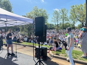 Thousands gather in Charlotte to participate in national ‘Hands Off!' protest