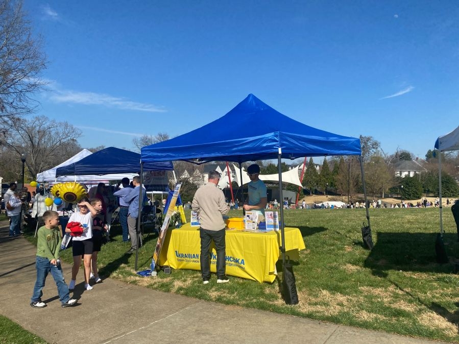 Rally held in support of Ukraine in Spartanburg