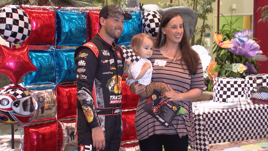 NASCAR driver visits Upstate children's hospital