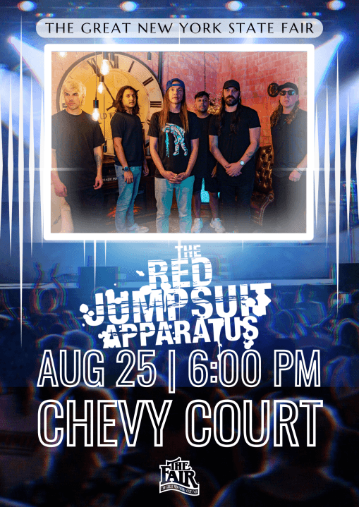The Red Jumpsuit Apparatus booked for the NYS Fair