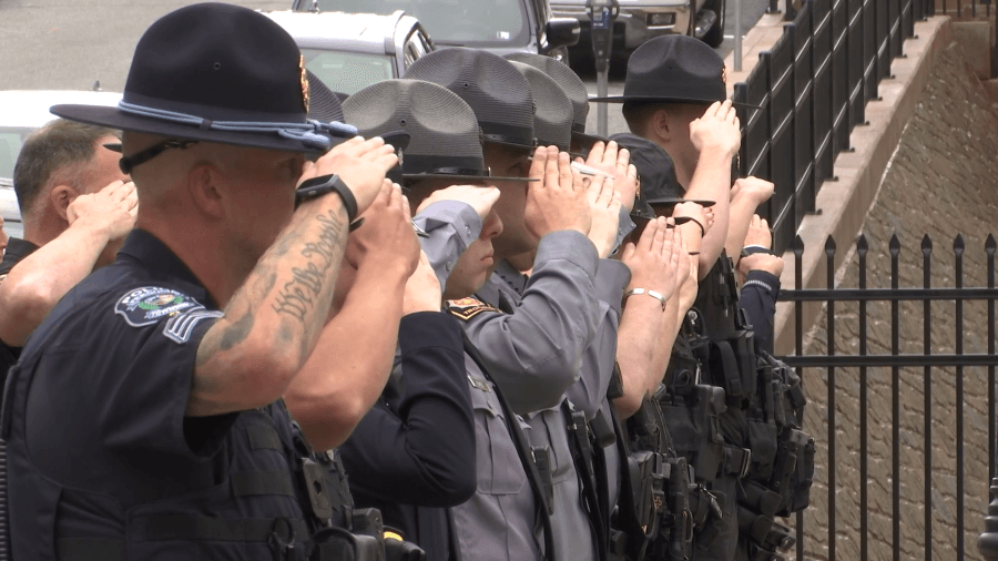 Fallen officers, K-9s remembered at Centre County memorial ceremony
