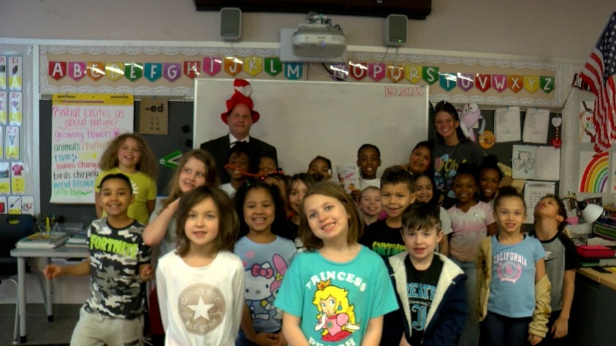 Cambria County Commissioner encourages reading during school visits