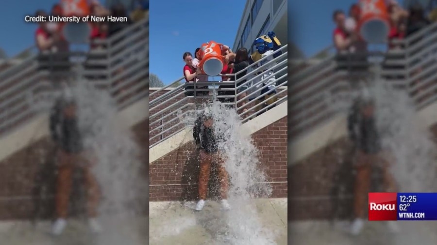 Connecticut Universities take part in ‘Speak Your Mind Ice Bucket Challenge'