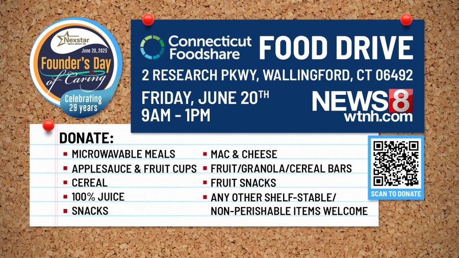 WTNH News 8 collecting donations for Connecticut Foodshare