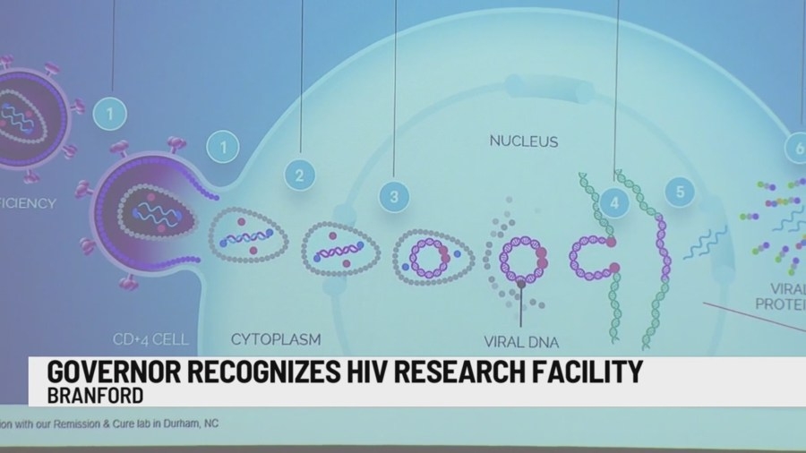 Gov. Lamont recognizes Branford lab studying HIV