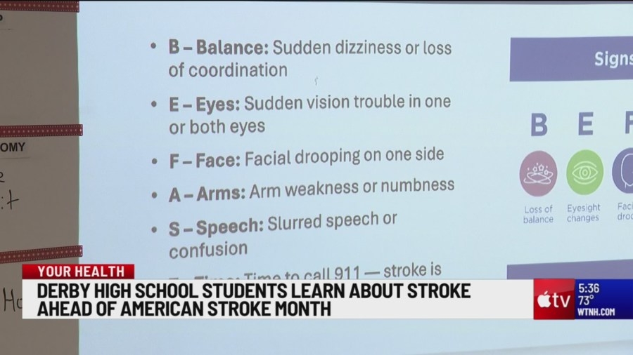 Derby students learn from neurologists about strokes