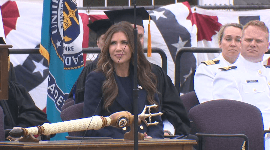 Secretary of Homeland Security speaks to US Coast Guard Academy graduates at 144th commencement