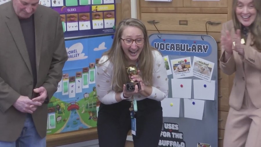 Rockford Kindergarten teacher joins her mother, sister as a Golden Apple winner