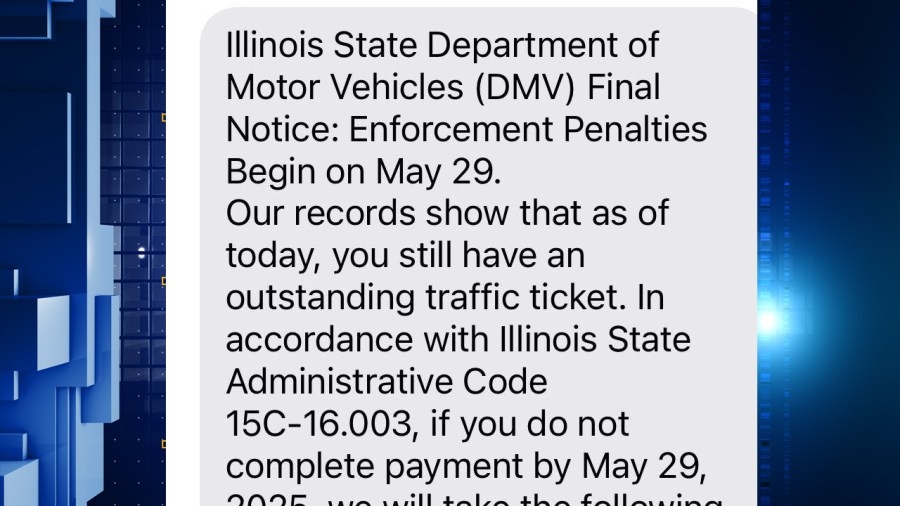 Illinois Secretary of State warns residents about fake DMV text scam