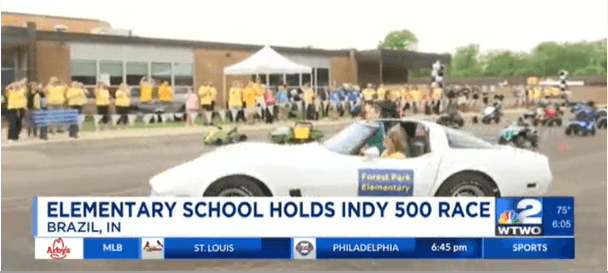 Forest Park Elementary holds Indy 500-themed race for students
